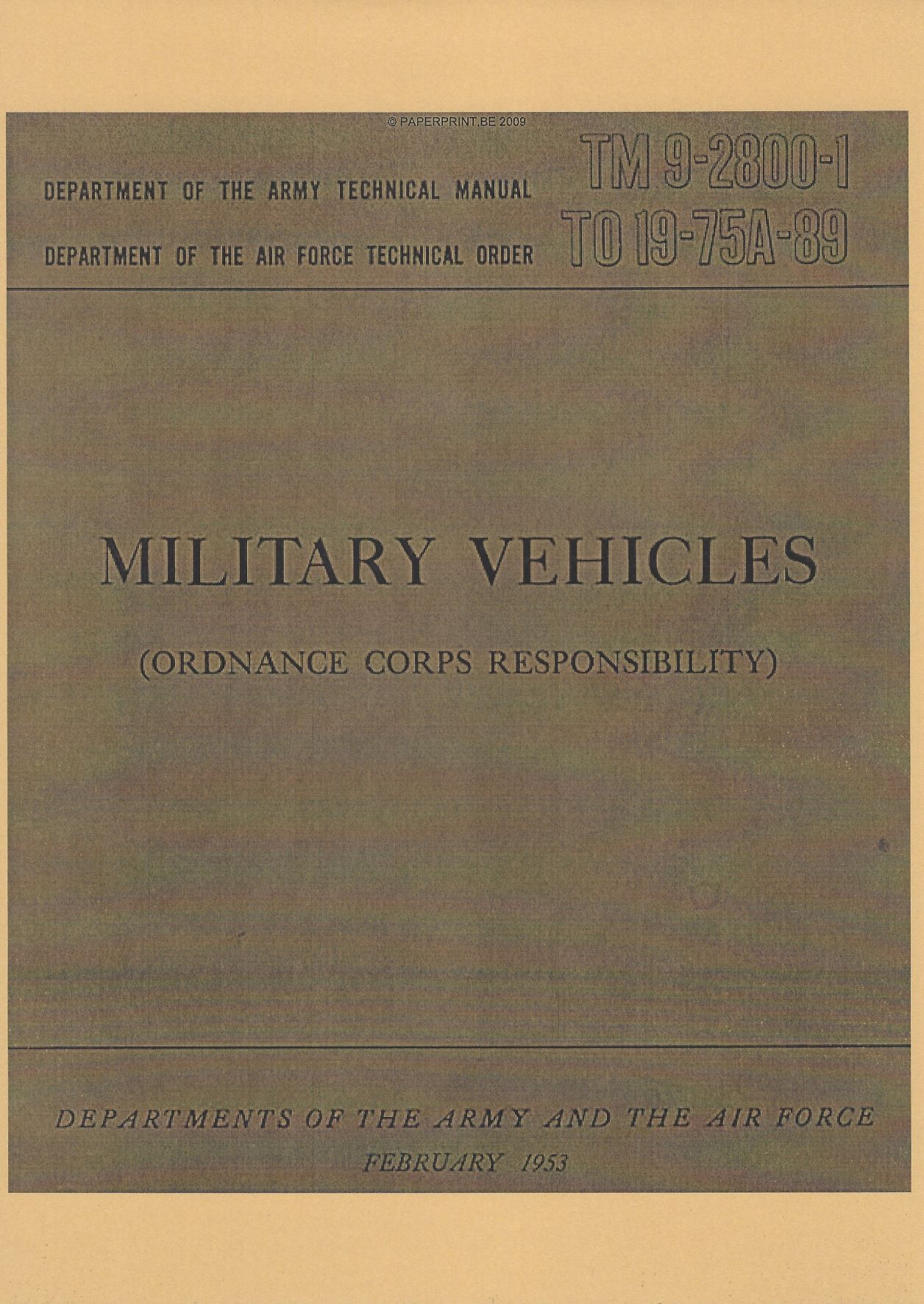 TM 9-2800-1 1953 MILITARY VEHICLES